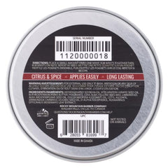Rocky Mountain Solid Cologne scent-notes red-grapefruit saffron-woody profile for daytime freshness