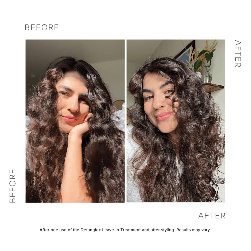 Rodan + Fields Detangle application-glide shows smooth combing and frizz reduction