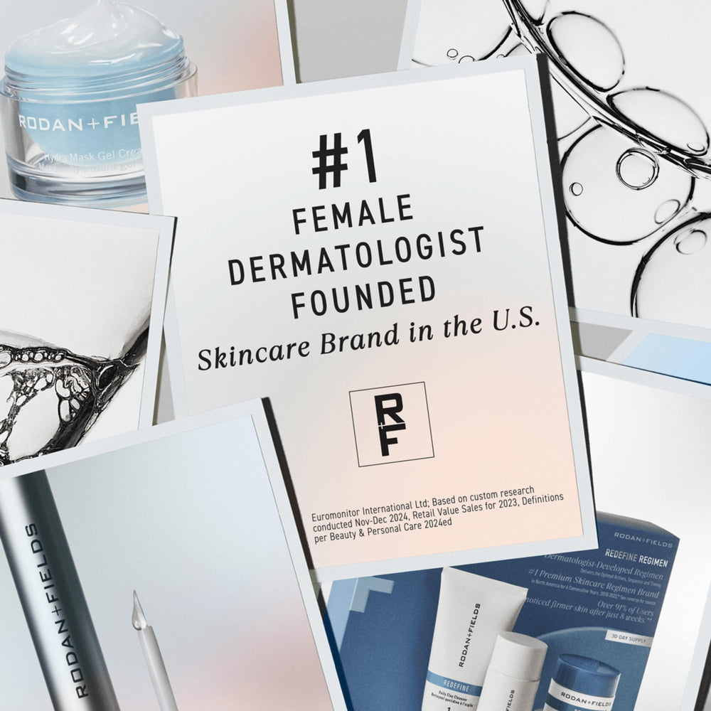RODAN + FIELDS Essentials sunscreen being applied on skin for all-day coverage.