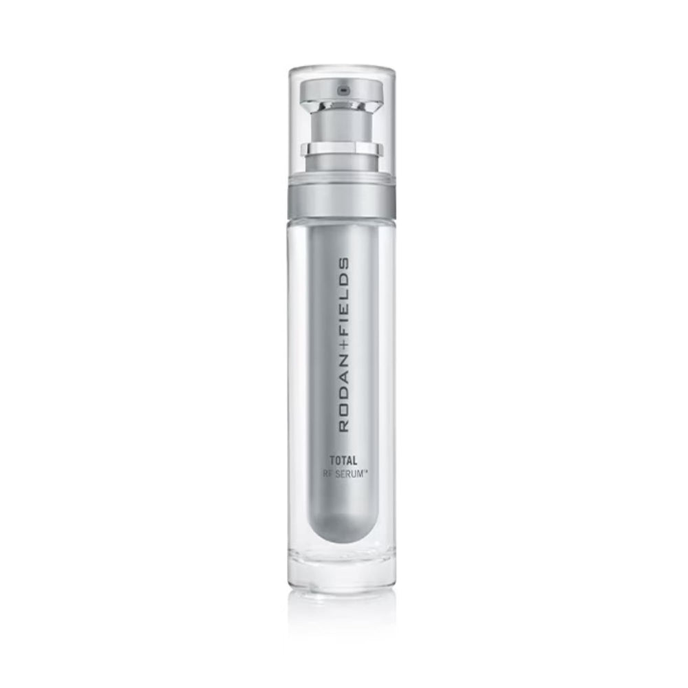 Rodan + Fields Total RF Serum bottle for daily hydration and routine use.