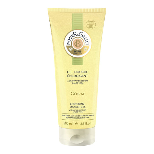 Roger & Gallet Citron body wash bottle front view highlights refreshing citrus aroma