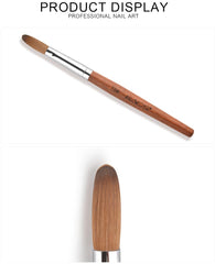 Rolabling nail brush tip shape helps maintain precision.