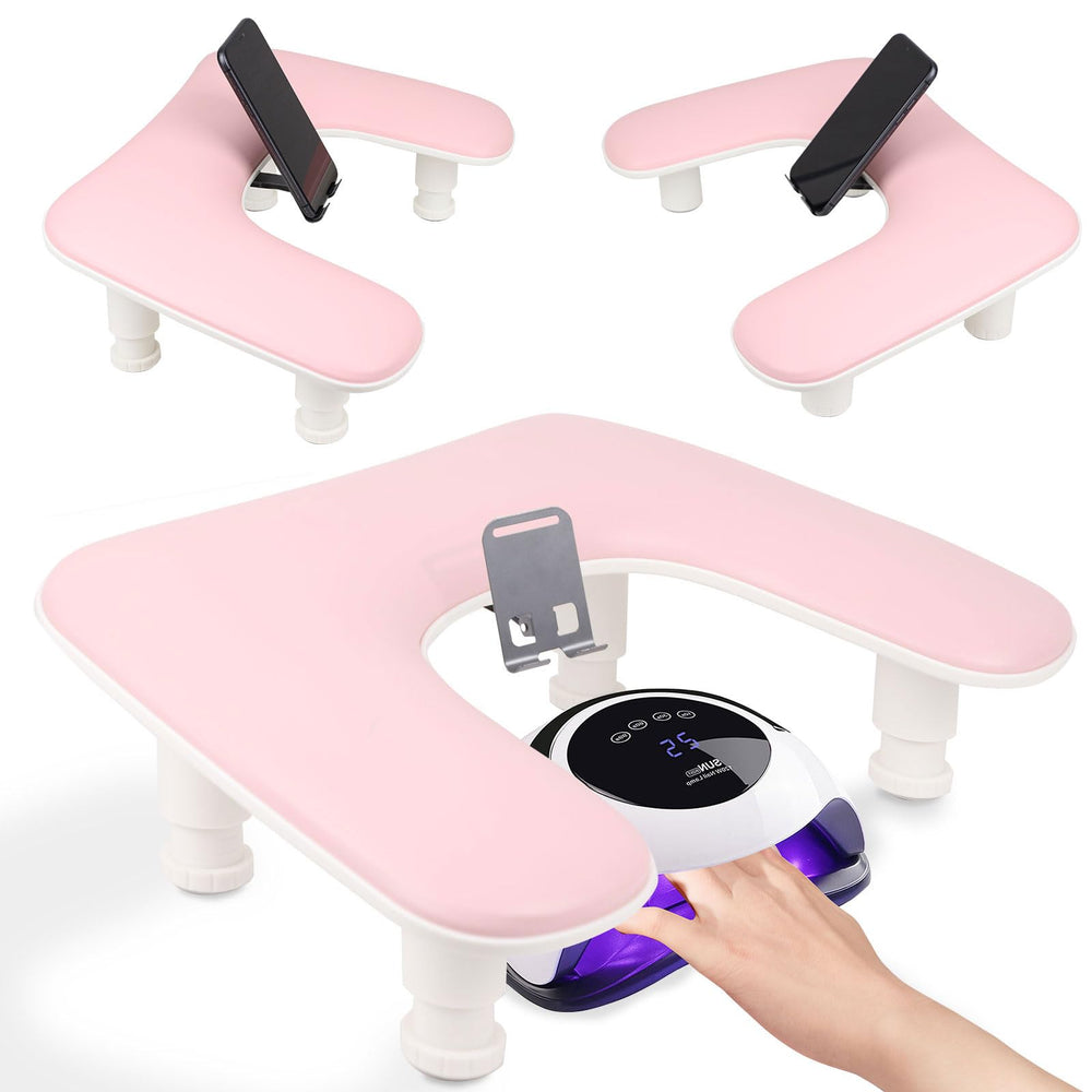 Rolomanve arm rest nails tech pink assembly for quick setup and stable support.