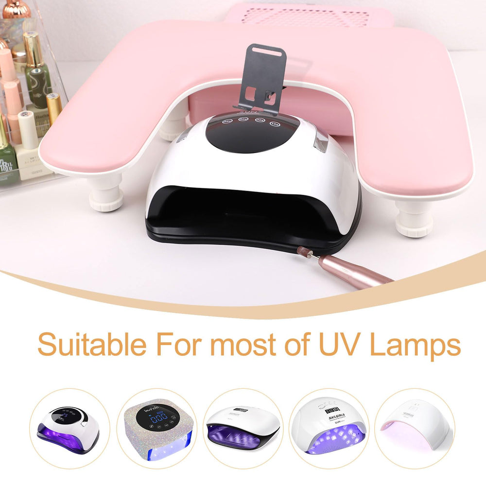 Rolomanve arm rest nails tech ideal for salon or home use.