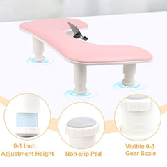 Rolomanve arm rest nails tech U-shape design supports relaxed posture.