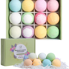 Romancy bath bombs gift set packaging ready to gift spa night.