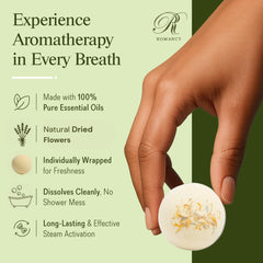 Romancy bath bombs holiday gift idea with wrapping.