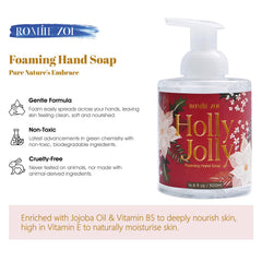 ROMIIE ZOI bottle-foam shot emphasizing rich lather that cleans and nourishes hands