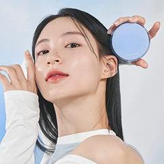 rom&nd Bare Water Cushion Porcelain 01 sheer-glow finish on skin for natural radiance