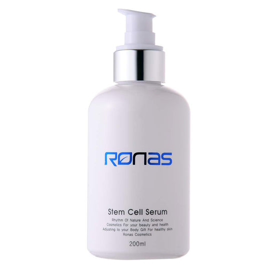 Ronas Stem Cell Serum bottle showing hydration friendly formula for daily skincare