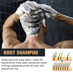 Root Activator Shampoo pump dispense for convenient daily use and quick lather.