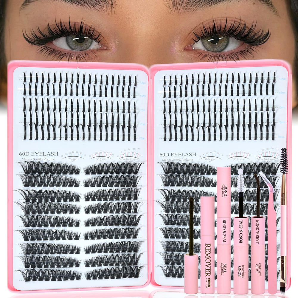 Rootoo lash clusters spikes for 60D-60D left and right, natural full look.