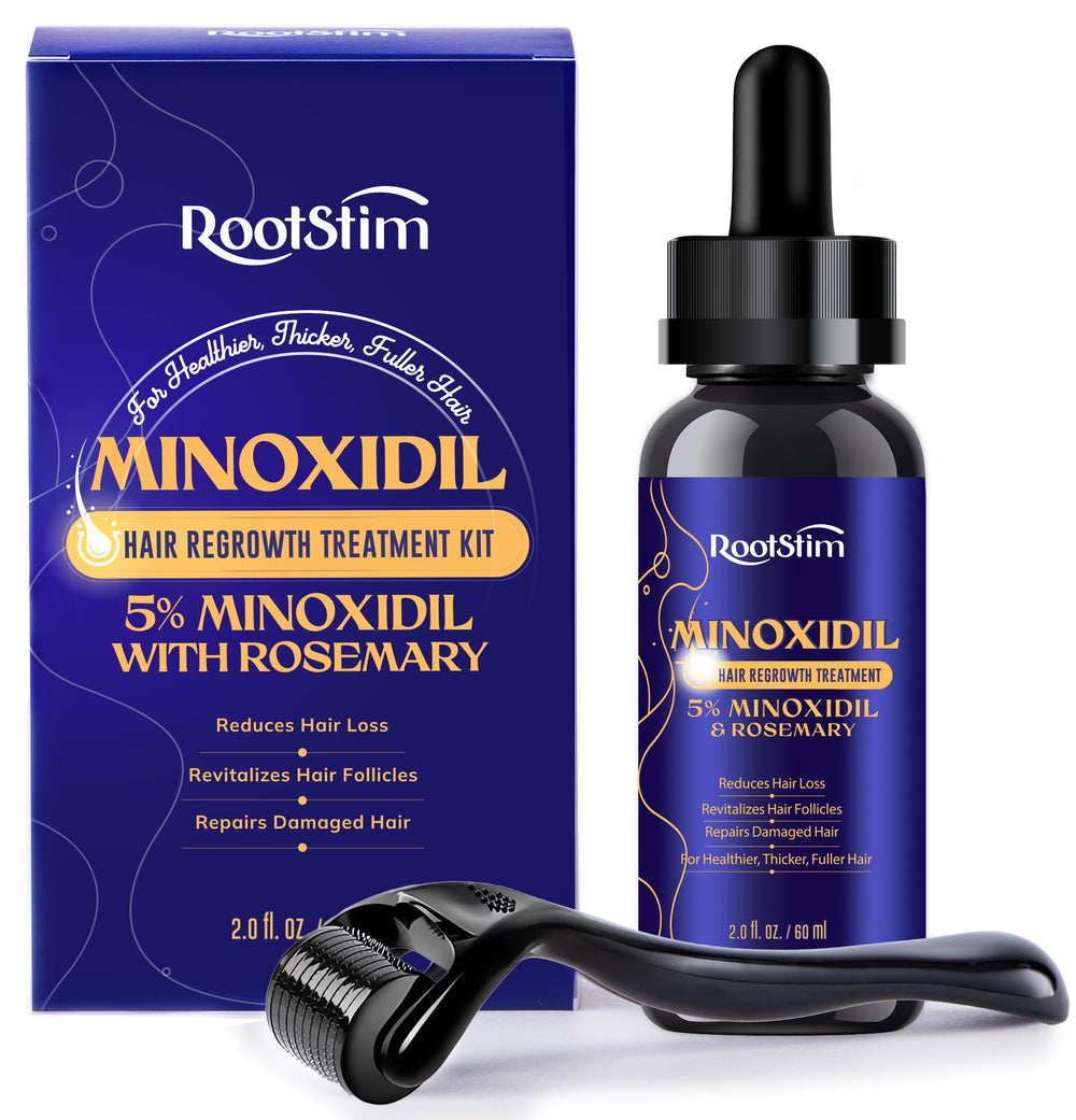 RootStim 5% Minoxidil women bottle targets thinning areas for potential regrowth.