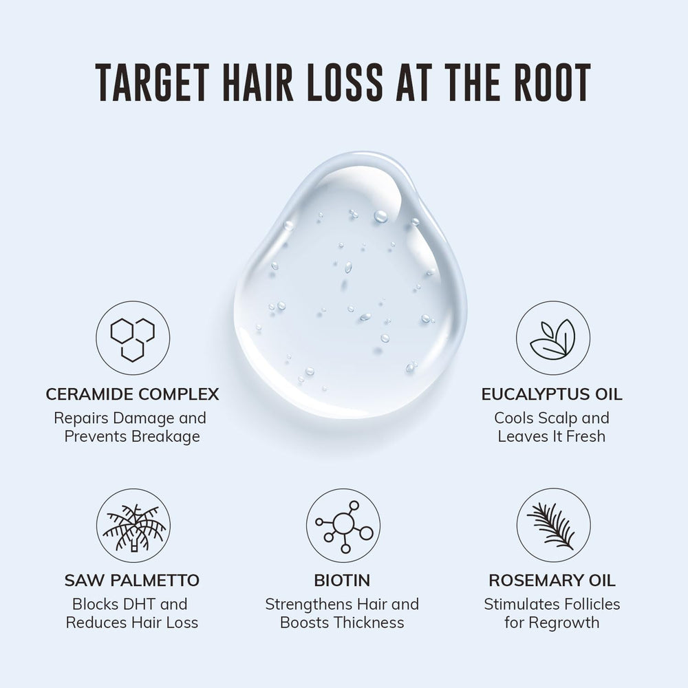 Close-up of RootStim lather showing clarifying action without stripping oils.