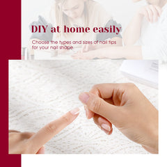Rosalind 12 sizes almond nail tips with numbered tops for precise fitting.