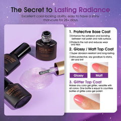 ROSALIND base coat improves adhesion for lasting manicures.