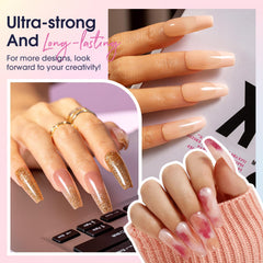 ROSALIND base and top coat protect nails and extend wear.