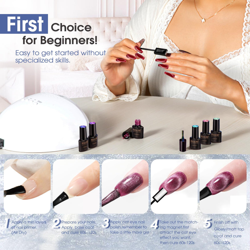 ROSALIND glossy top coat bottle delivering high shine and smooth surface