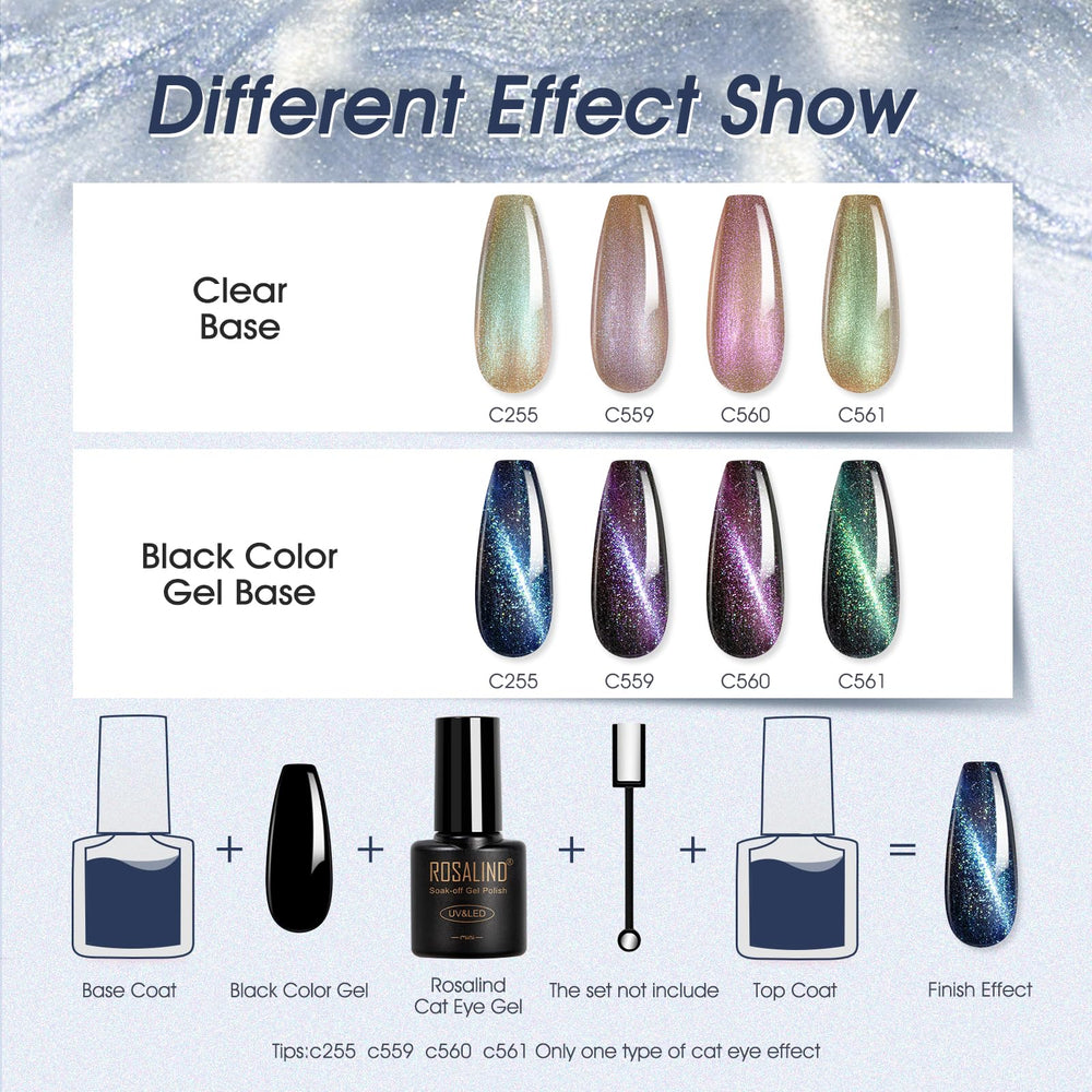ROSALIND cat-eye gel with magnet for depth and movement.