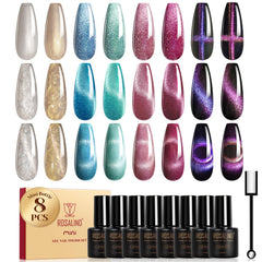 ROSALIND cateye gel polish bottle front shows compact 5 ml size for on-the-go manicures
