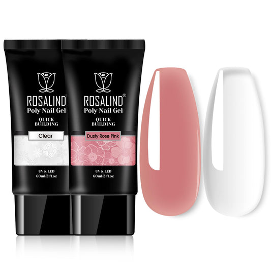 ROSALIND clear poly nail gel 60ml for smooth, natural-looking extensions
