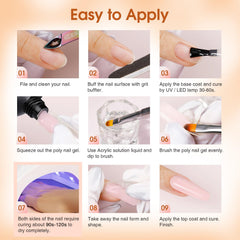ROSALIND dual nail brush and spatula for precise handling