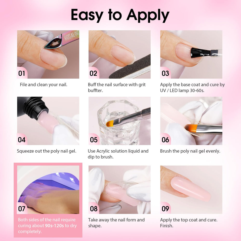 ROSALIND encapsulation nail with glitter, secure design and long-lasting shine