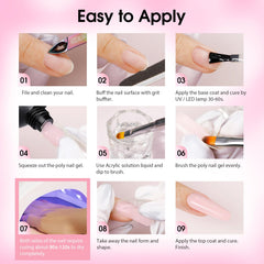 ROSALIND encapsulation nail with glitter, secure design and long-lasting shine