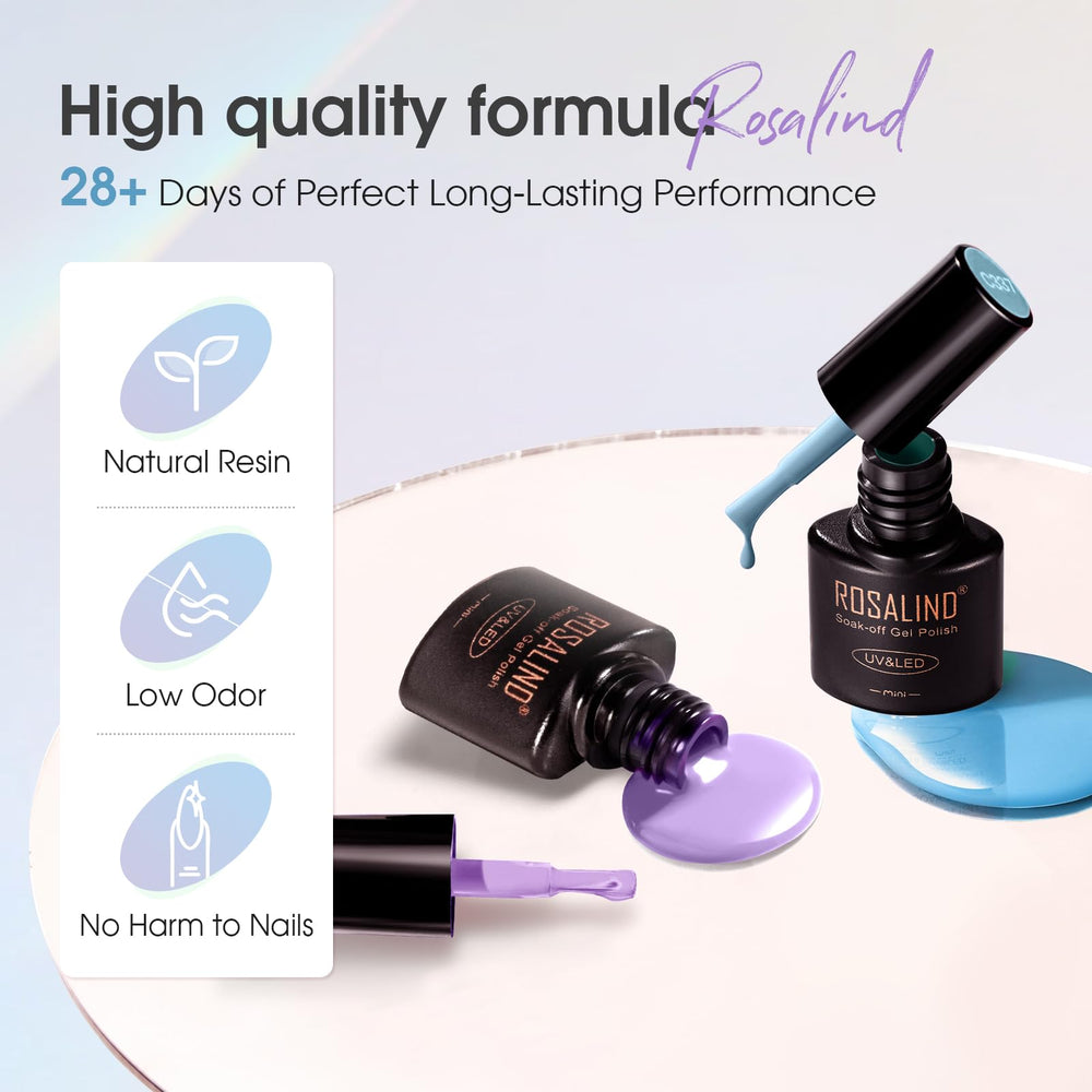 ROSALIND matte top coat creates a sophisticated, velvet-smooth effect.