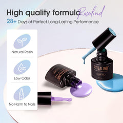 ROSALIND matte top coat creates a sophisticated, velvet-smooth effect.