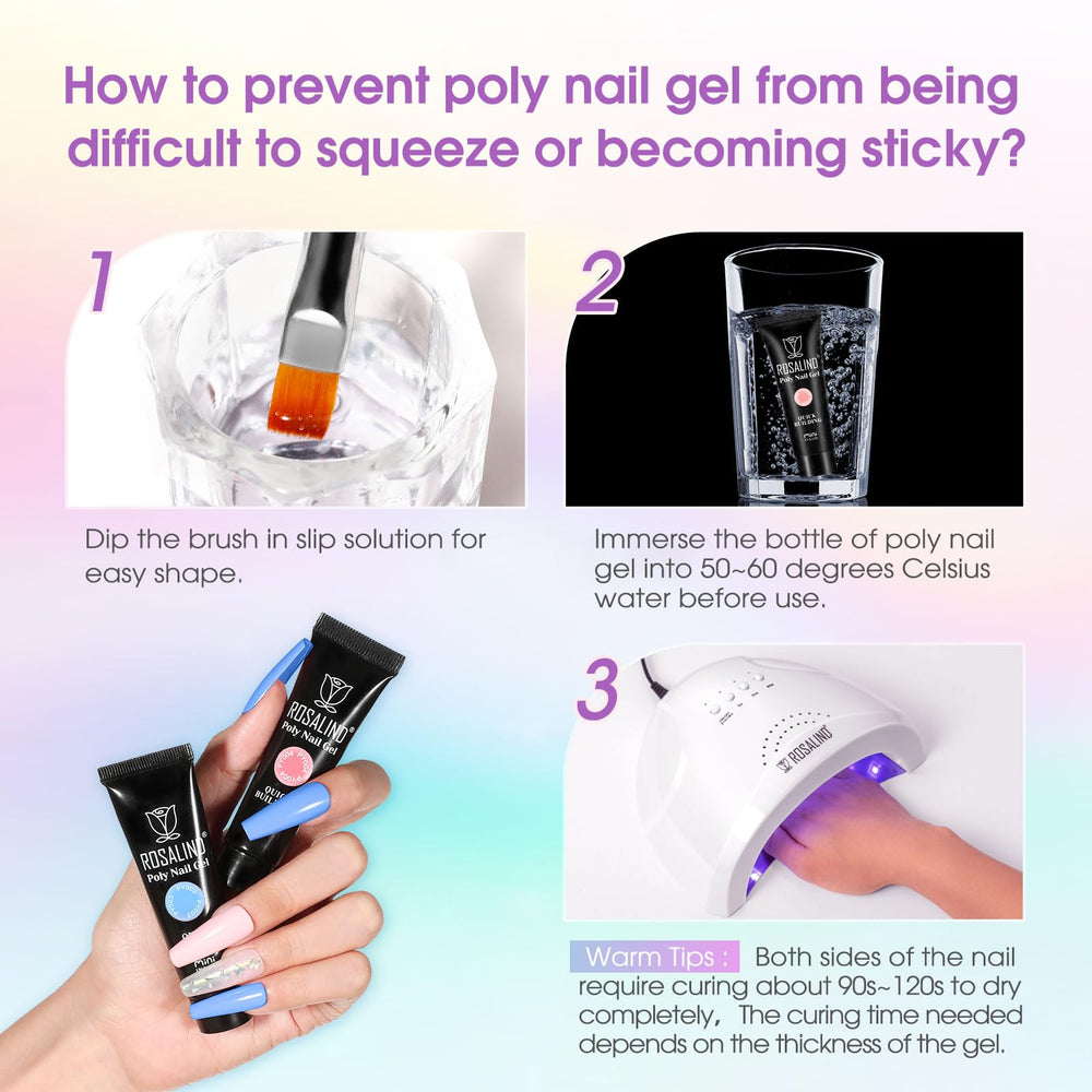 ROSALIND nail art decorations kit for creative finishes