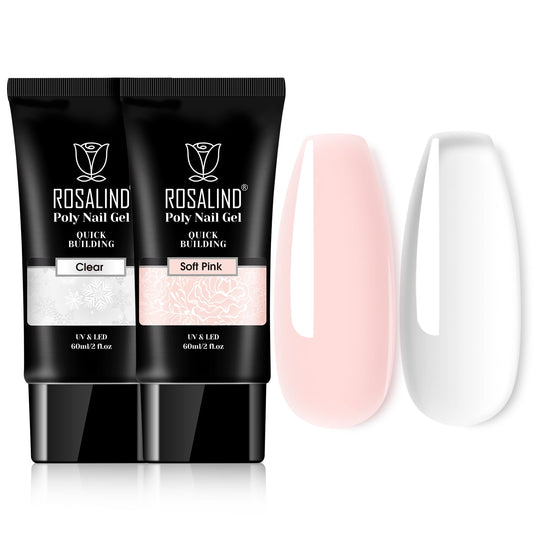 ROSALIND pink poly nail gel 2oz in jar for long-lasting builder nails