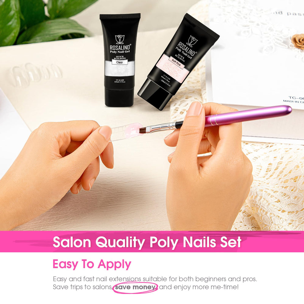ROSALIND poly nail gel kit 120ml set for DIY art