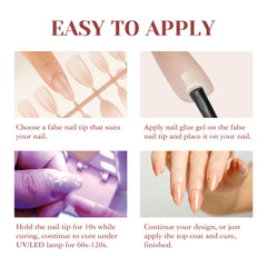 ROSALIND nude nail tips ready for dip powder or rhinestones