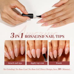 ROSALIND full-cover PMMA nail tips are lightweight and durable