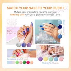 ROSALIND glossy top coat for shiny, durable results.