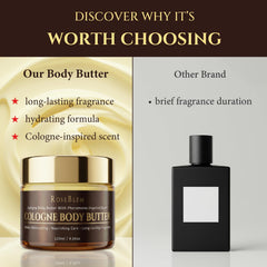Roseblem body butter application on palm demonstrates quick absorption