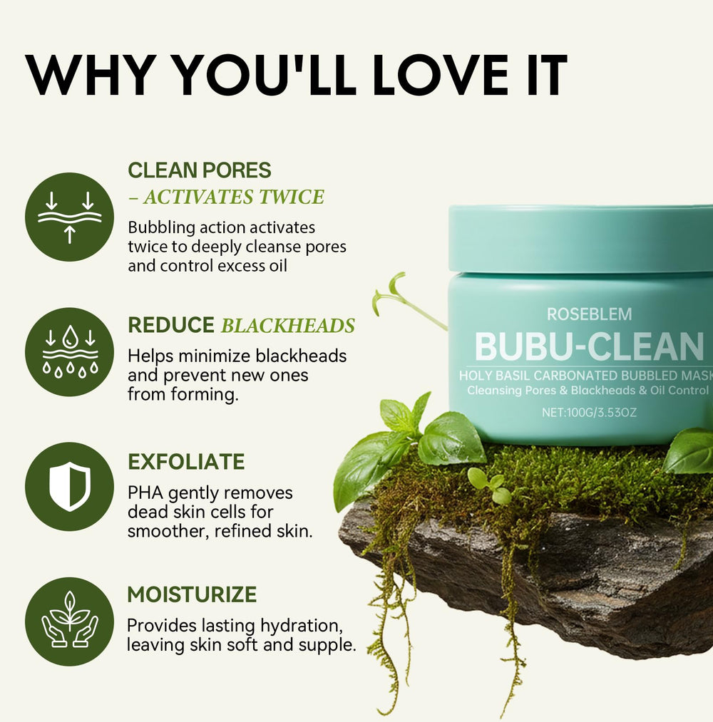 Roseblem Holy Basil extract with mineral mud for balanced oil control
