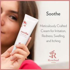 Soothe Calming Cream on a bedside setup for intimate self-care rituals.