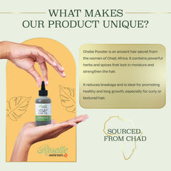 Roselle Naturals Chebe Oil on curly hair suggests smoother, bouncier strands.