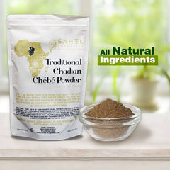 Roselle Naturals Chebe Powder for hair growth, strengthens and revitalizes.
