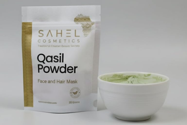 Roselle Naturals qasil paste in bowl ready to apply for customizable treatment