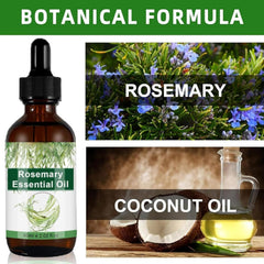 Rosemary Hair Growth Oil label detail — purity and branding.