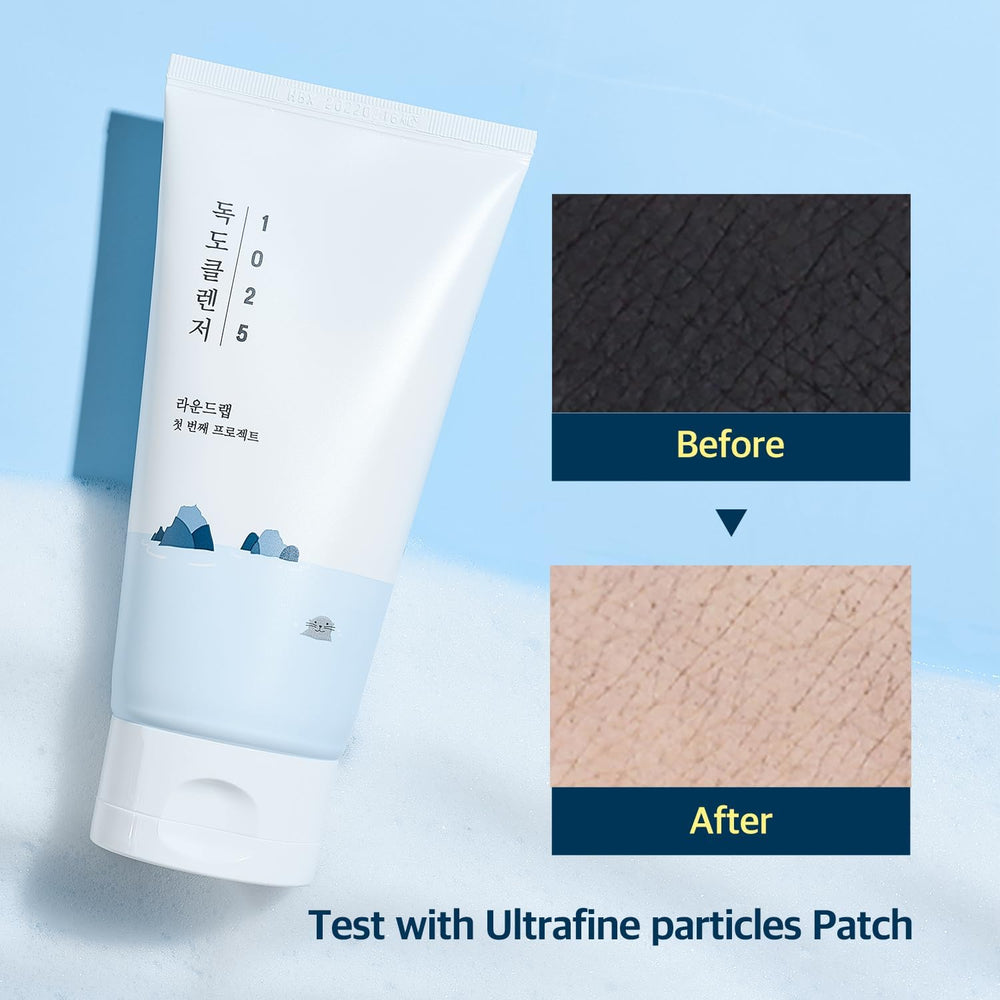 ROUND LAB 1025 Dokdo Cleanser panthenol-allantoin close-up conveys soothing care