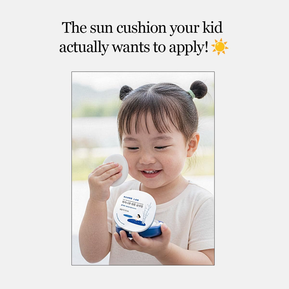 ROUND LAB Birch Juice Sun Cushion SPF50+ mineral protection on skin