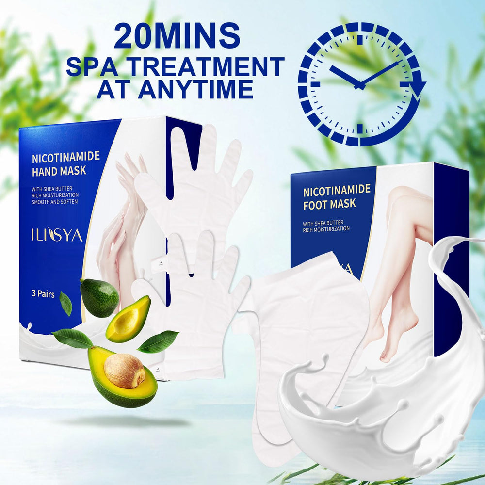 ROUSE foot mask socks application scene targeting dry heels and comfort