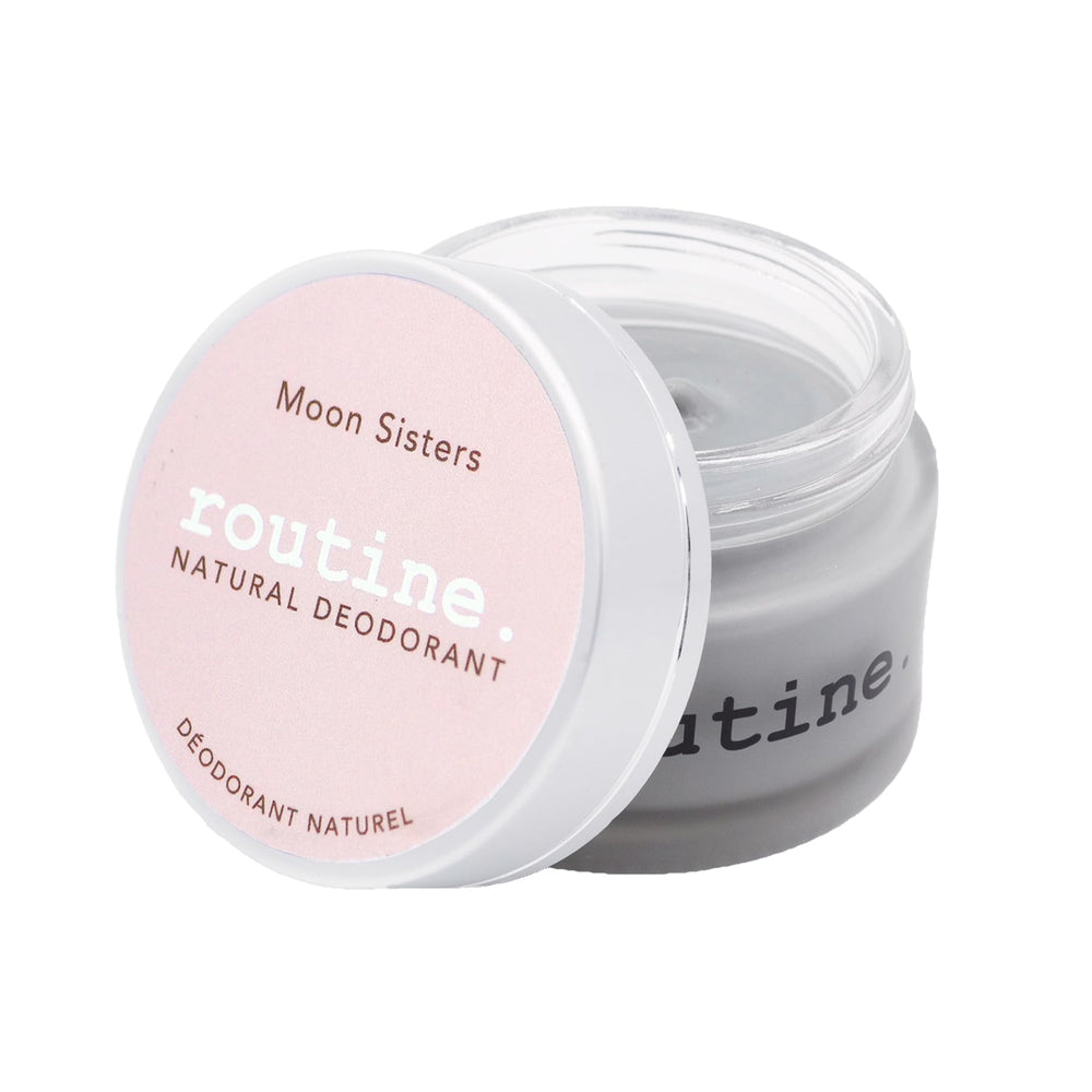 Routine Moon Sisters cream jar closeup showing silky texture for all-day freshness.