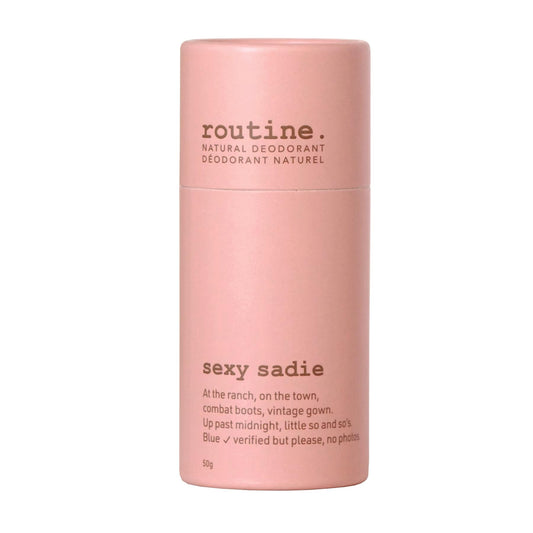 Routine Sexy Sadie Deo Stick with vanilla and cinnamon scent for long-lasting freshness.