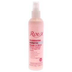 Roux Argan Oil Keratin Repair Leave-in bottle for smooth, protected hair.