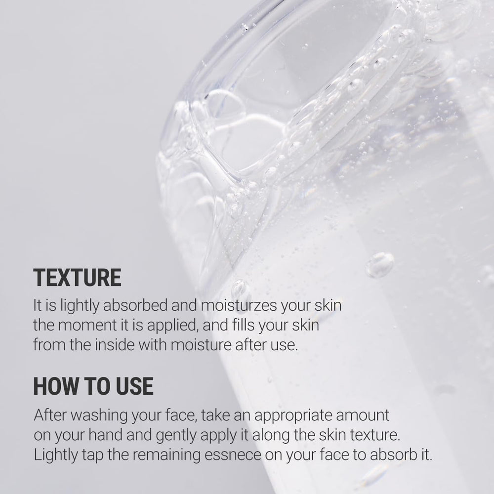 ROVECTIN Aqua Hyaluronic Essence application-routine suggesting daily use morning and night.